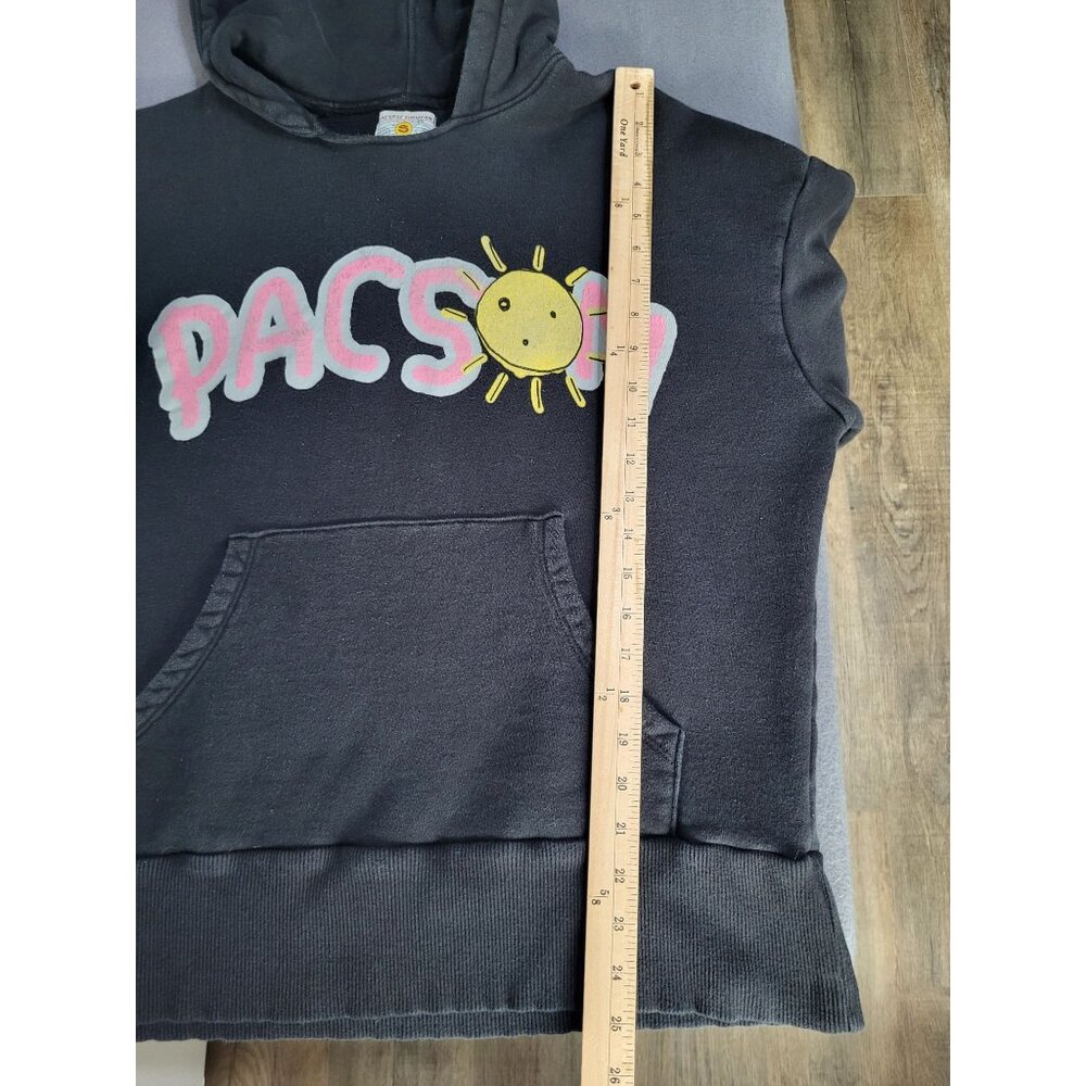 PACSUN Mens Small Always Shady Hoodie Pullover Sweatshirt Black Retro y2k style - Picture 5 of 7